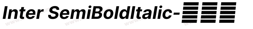 Inter SemiBoldItalic字体转换